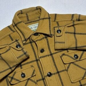 Vintage 60s 70s Maine Guide Flannel‎ Button Shirt Mens Small Wool Windowpane